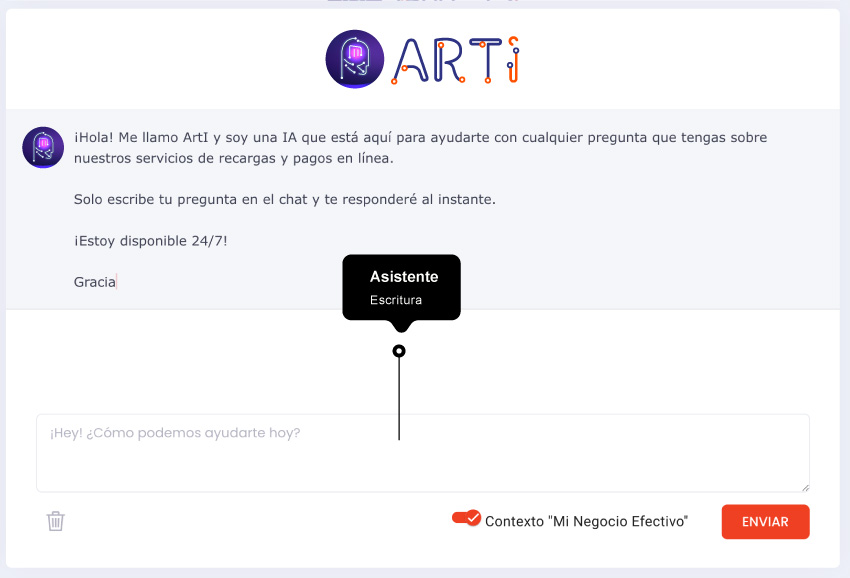 Asistente inteligente ARTI